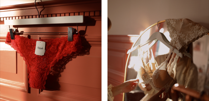 Image of examples of underwear on hangers