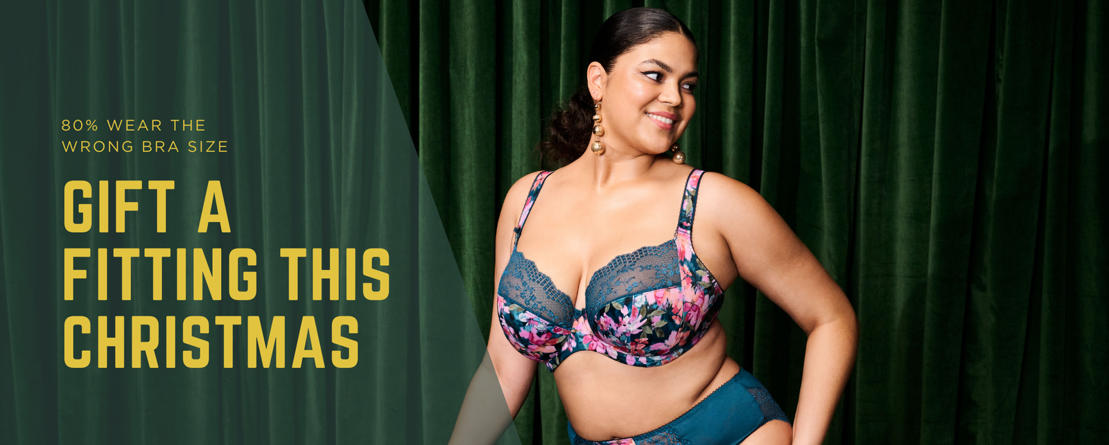 Blue floral bra and knicker set 